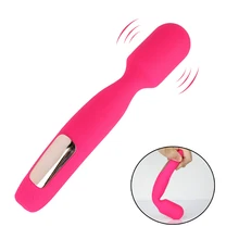 16 Speeds Soft Silcone Magic Wand Clitoris Stimulator Vibrator Adult Masturbator For Women G Spot Vagina