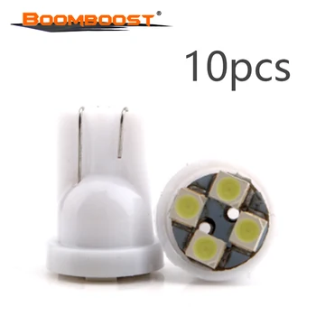 

10pcs T10 car width lamp 1210 3528 DC12v W5W 4LED Auto License Plate Bulbs Turn Signal Lamps White 4SMD