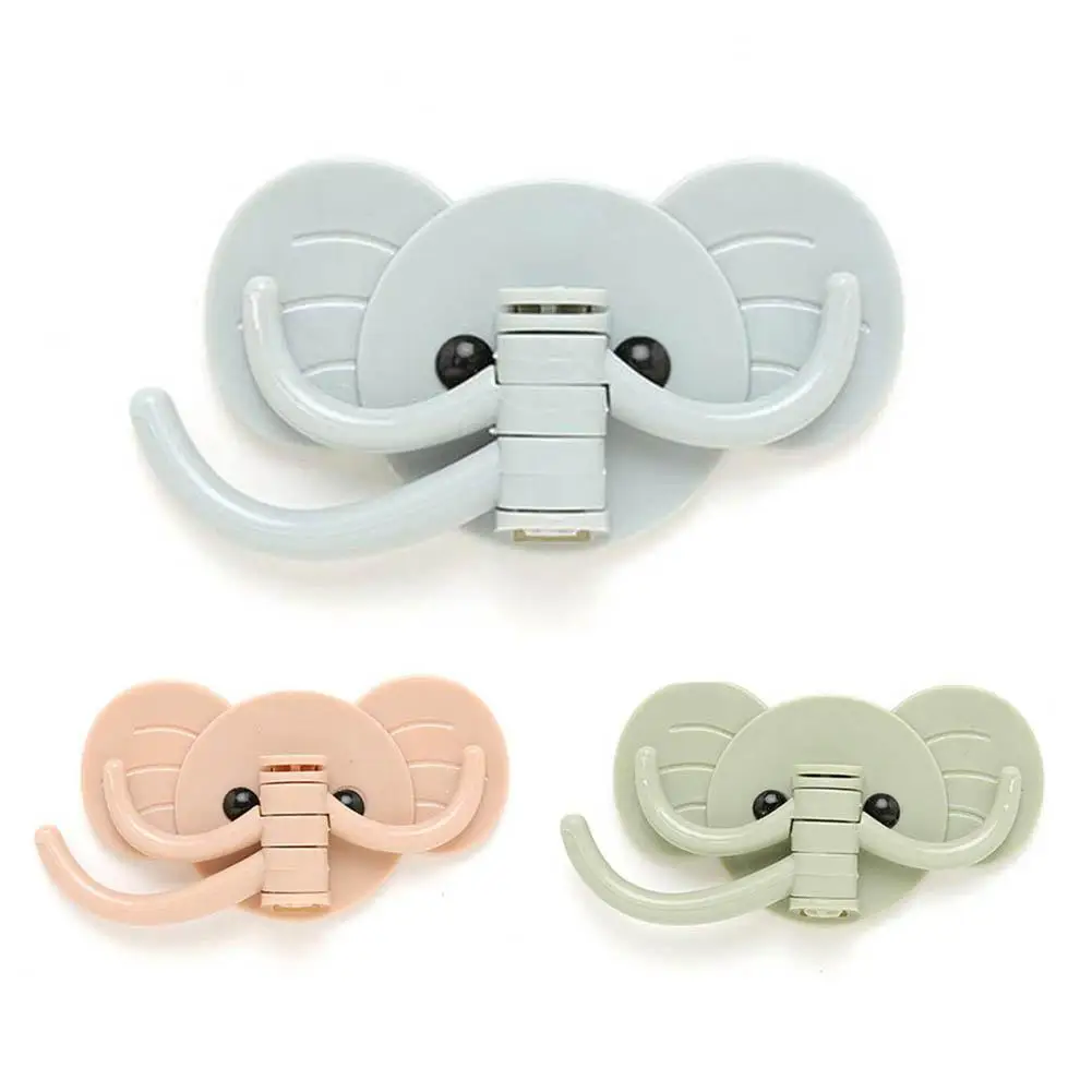 

Cute Adjustable Wall Suction Hook Elephant Bathroom Kitchen Bedroom Storage Organizer