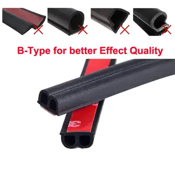 

10 Meters Door Seal Strip B Type Auto Rubber Seal StripSound Insulation Energy Saving Noise Cancellation Door Seal