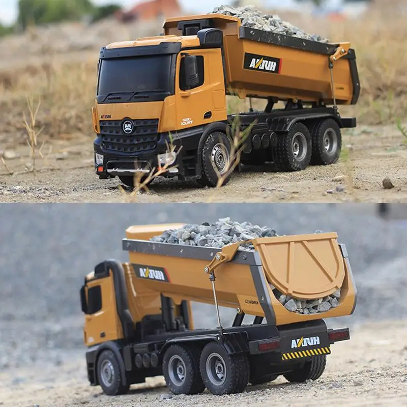 HUINA TOYS 1573 1/14 10CH сплав RC самосвал Инженерная строительная машина пульт дистанционного управления игрушка RTR RC грузовик подарок для мальчика