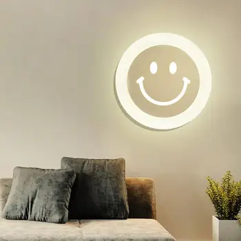 

Creative Modern 20LED Acrylic Wall Light 10W 86-265V Bedside Lighting Round Lamp Modern Light Bedroom Study Art Warm Lighting