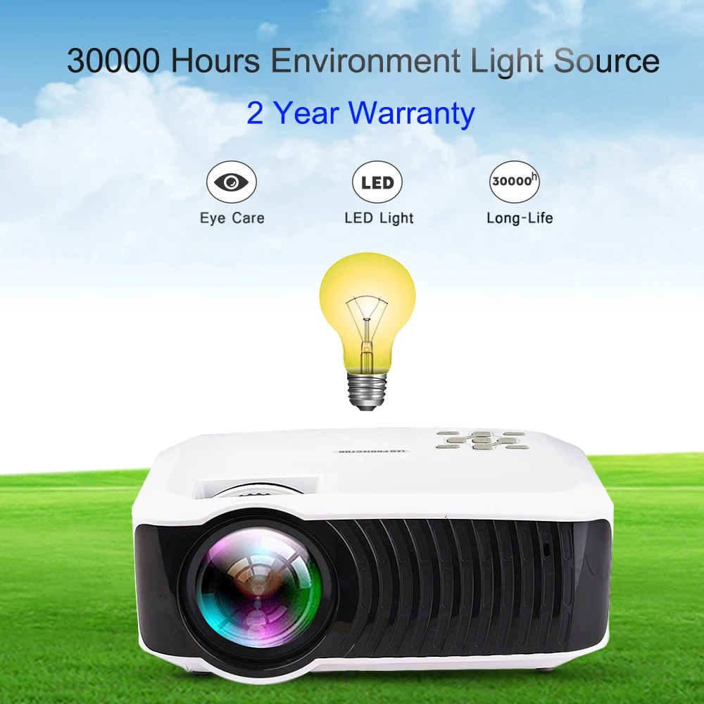 Everycom T4 جهاز عرض صغير الأصلية 1280*720 HD LED الفيديو المحمولة المسرح المنزلي متعاطي المخدرات الخيار السلكية مزامنة عرض ل فون باد