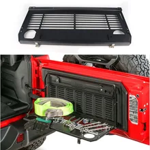 1 шт. стол багажника задняя дверь Складная полка кронштейн для хранения аксессуары Алюминиевый внедорожный дорожный для Jeep Wrangler JL