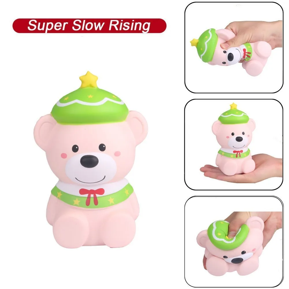 Squeeze Toys Squishies Christmas Bear Slow Rising Cream Squeeze Scented Stress Relief Toys Relief New Stress Relief Decor