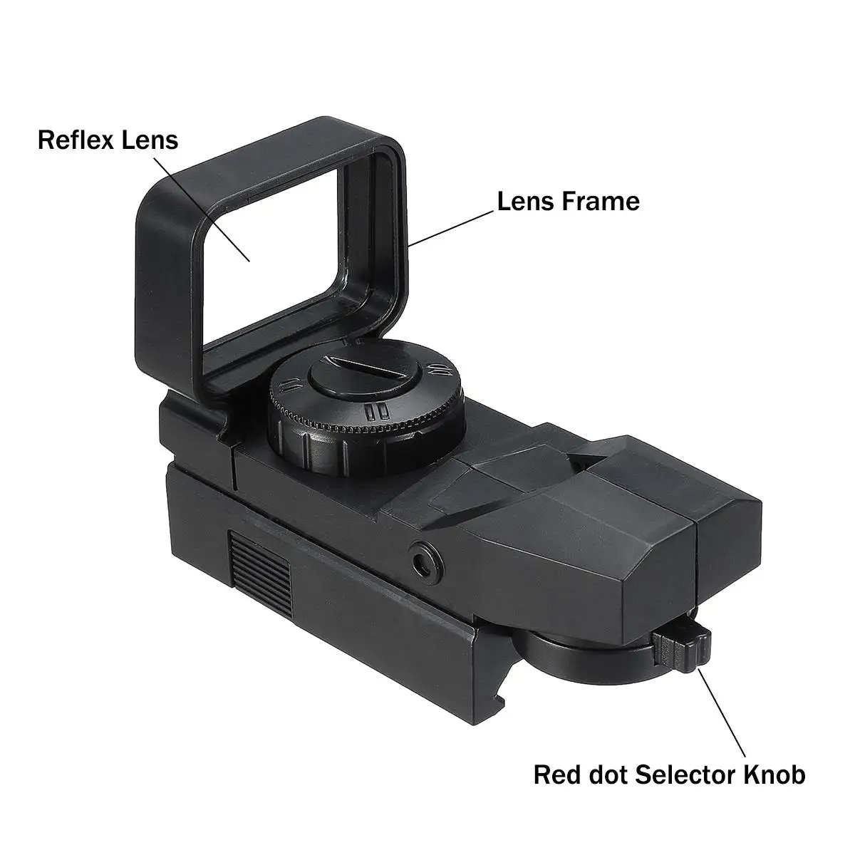 Черный тактический голографический рефлекс отрегулировать Красный точка зрения прицел для охоты EC игрушка аксессуар