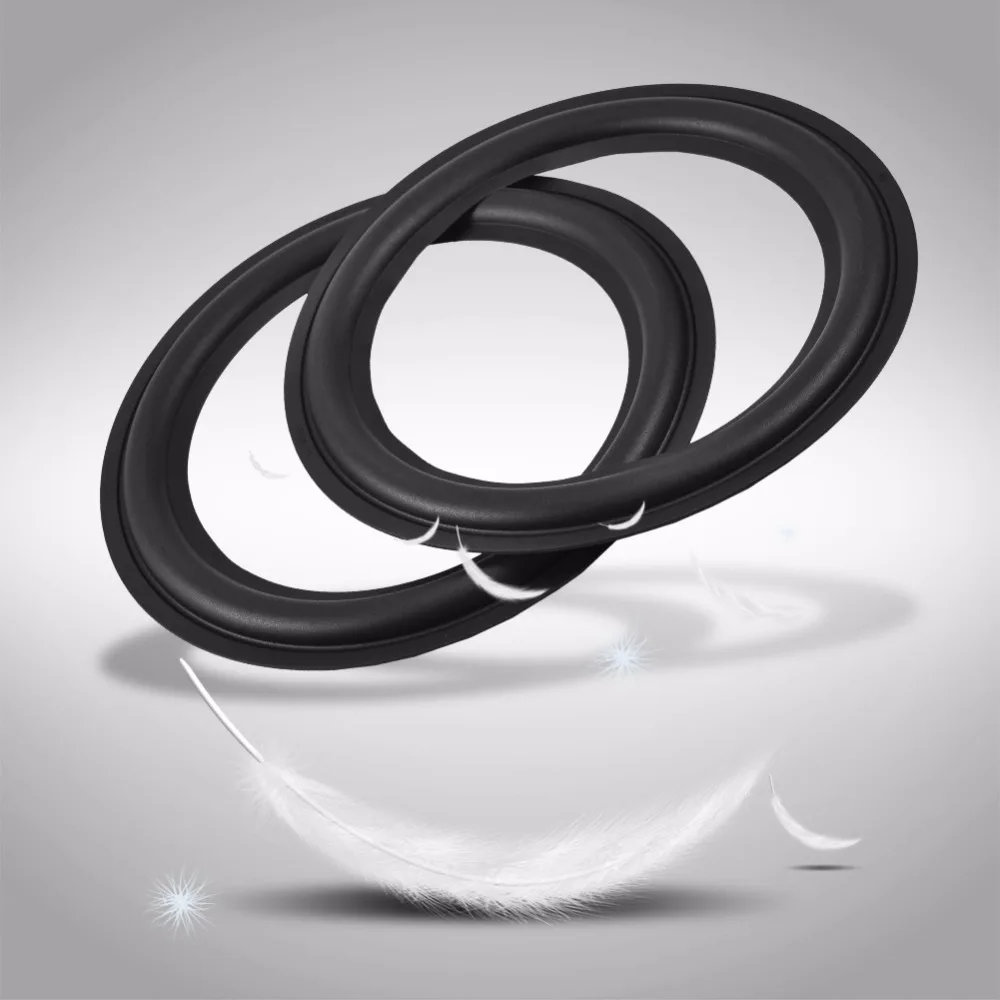 2pcs 8 inch Elastic Loudspeaker Speaker Surround Repair Rubber Woofer Edge Repair Durable Woofer Ring