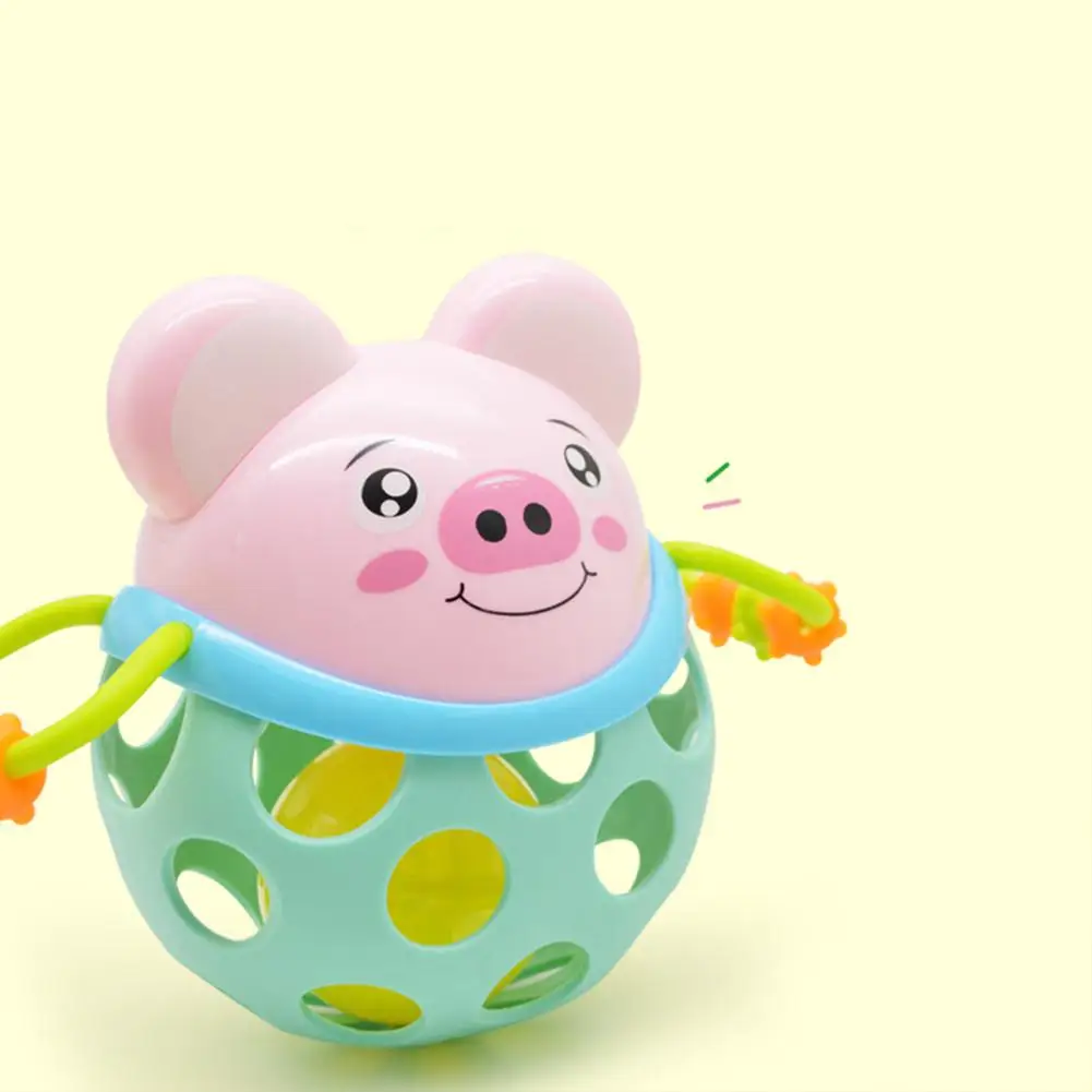 Hand Grasping Hole Bell Ring Ball Cute Animal Teether Rattle Toys for Kids Hand Grasping Hole Bell Ring Ball Cute Animal Teether Rattle Toys for Kids