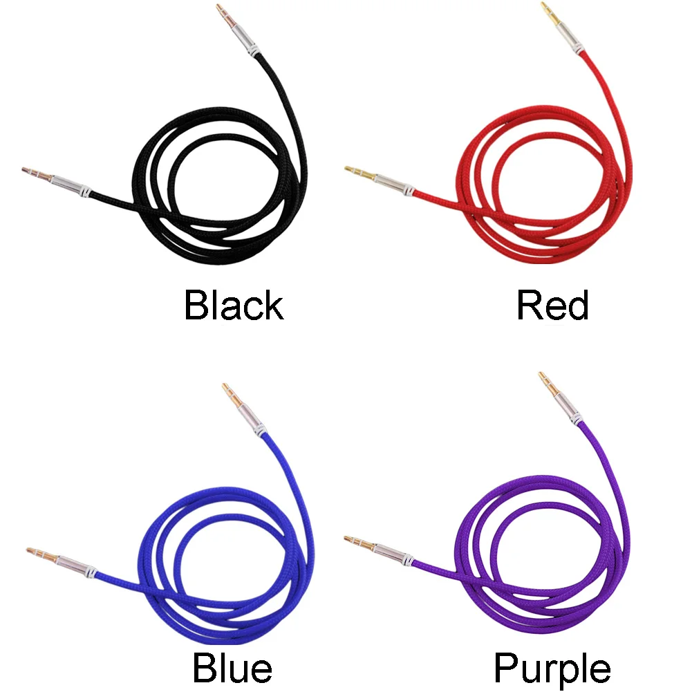 

Nylon Braid AUX Cable 3.5mm jack Male to Male Car Aux Auxiliary Jack Stereo Audio Cable for iPhone for iPod
