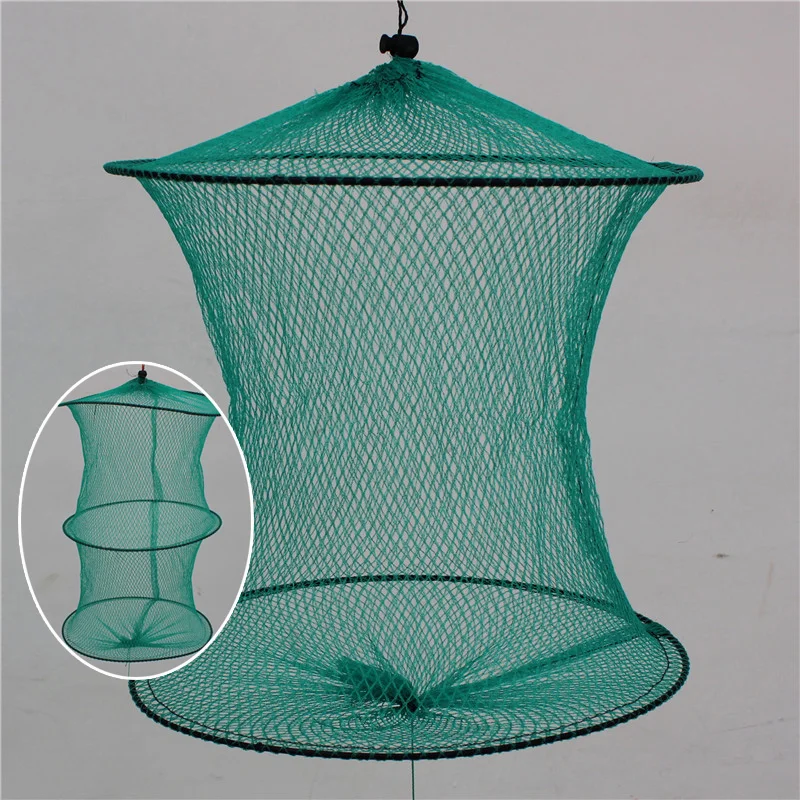 11.8inch Portable Fishing Net Fish Shrimp Mesh Cage Cast Net Fishing ...