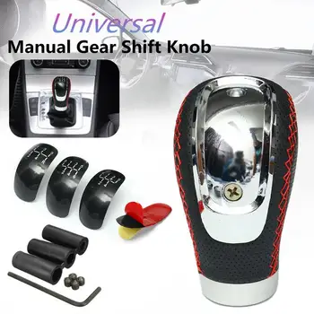 

Car Accessory 5 Speed 6 Speed PU Leather Car Manual Transmission Gear Knob Shifter Lever Manual Car Gear Shift Knob Handle Stick