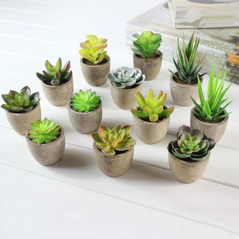 

Artificial Succulent Plant Home Office Table Decoration Succulents Ornamental Bonsai DIY Landscape Fake Flowers Plants Wedding D
