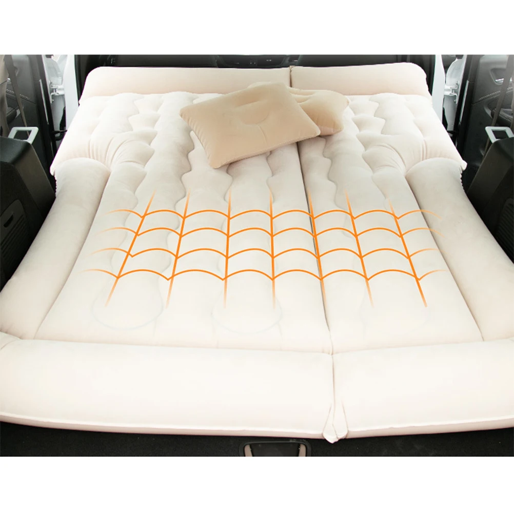 160X132 см надувной автомобильный матрас для внедорожника с флокированием, портативная мягкая подушка для путешествий, кровать для путешествий, кровать для семейных пар