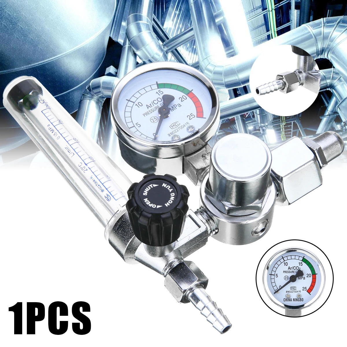 

Welding Gas Meter Argon CO2 Pressure Flow Regulator MIG MAG Weld Gauge Argon Regulator Pressure Reducer
