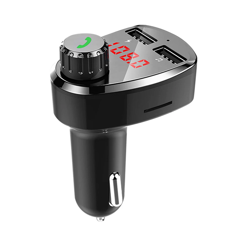 

FM Transmitter Car Charger Adapter FM Player Wireless Bluetooth Car Kit Dual Hands-Free USB Car Charger Digital Display