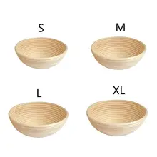 1 шт. круглая ферментация хлеба из натурального ротанга, корзина для хлеба в деревенском стиле, корзина для французского хлеба, корзина для теста