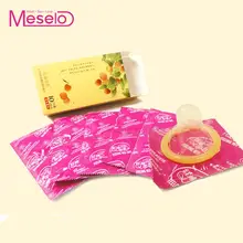 Meselo 10 pcs/lot Thin Condoms Sweet Smell Natural Latex Smooth Lubricated Condom Contraception Condoms for Men Sex Toys