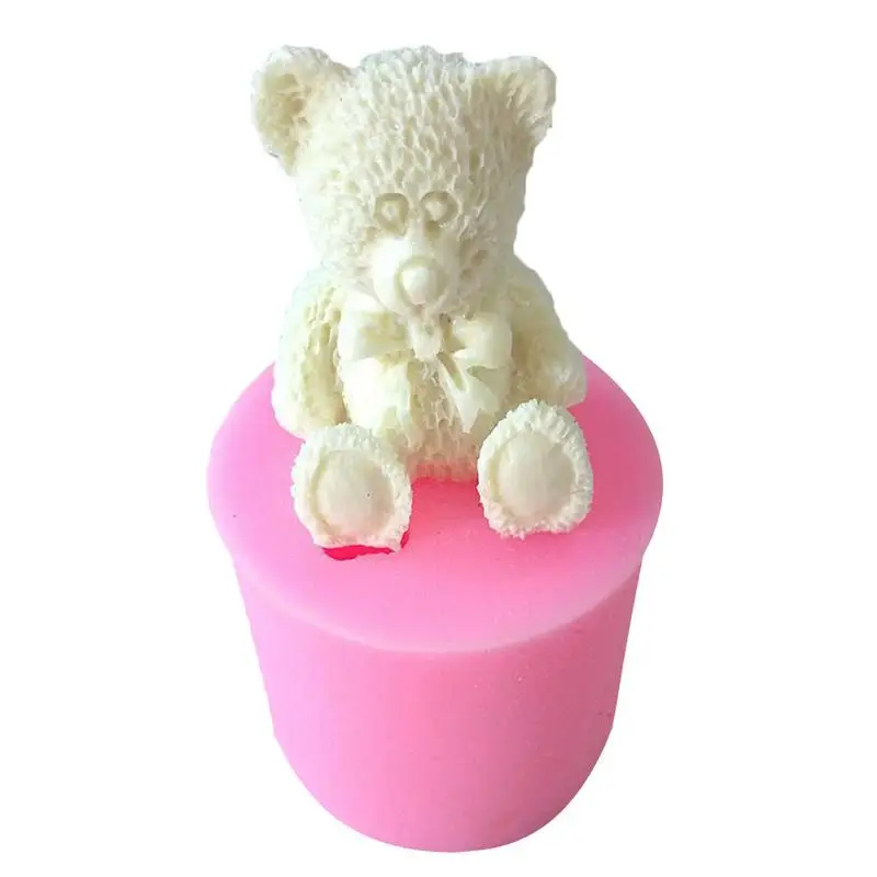 

Teddy Bear Shape Fondant Cake Mold Cupcake Jelly Candy Chocolate Decoration Baking Tool Reusable Novel Design