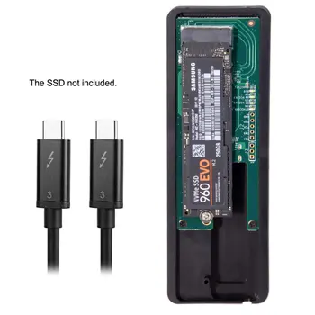 

Jimier 110mm 80mm PCI Express PCI-E toThunderbolt 3 to NGFF M-key NVME AHCI SSD Convert Case Cartridge