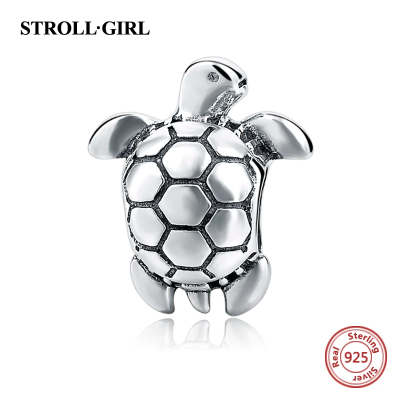 

Fit pandora Bracelets silver 925 Original cute Animal Tortoise silver beads Pandora Charms Authentic Jewelry Making for Men Gift