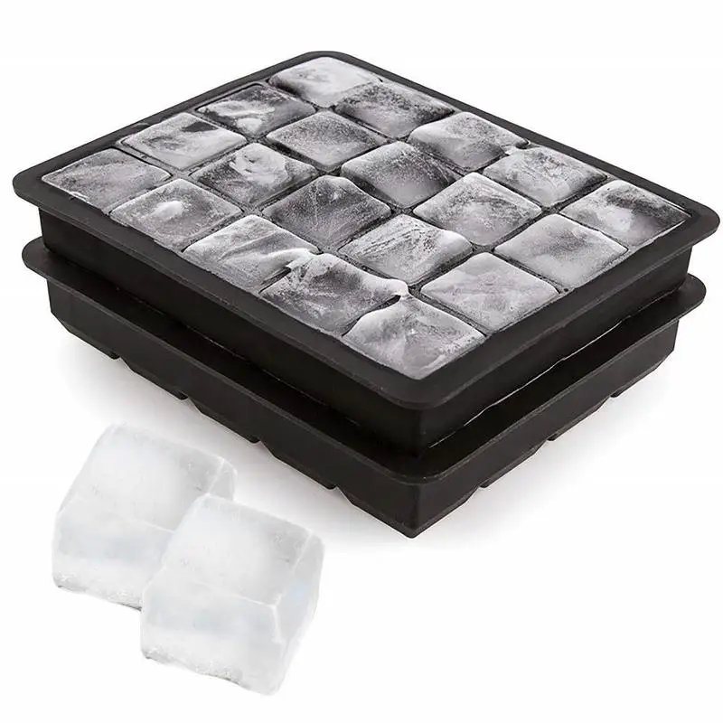 

Ice Cream Baking Tray Soft Silicone Ice Cube Tray Easily Demolish 20 Compartments For DIY Chocolate Whiskey Beverage Cocktail