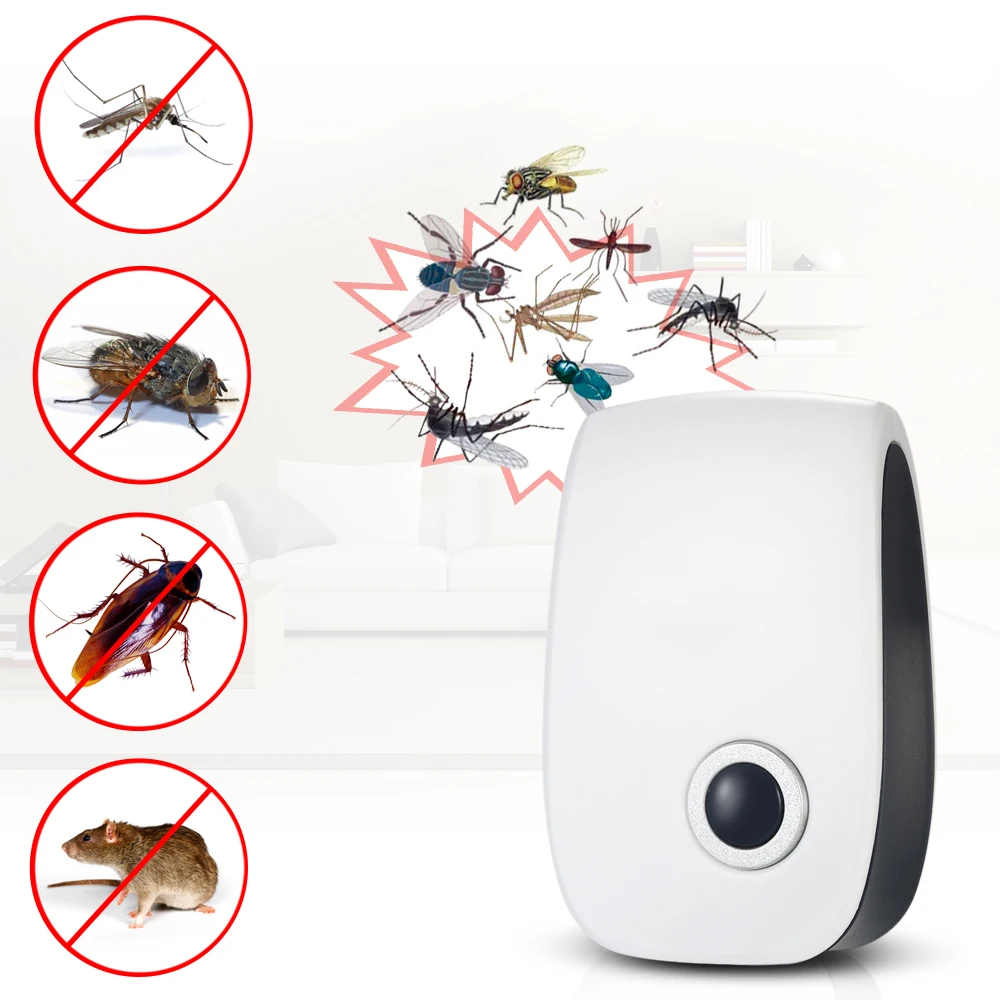 

Enhanced Version Electronic Cat Ultrasonic Anti Mosquito Insect Repeller Rat Mouse Cockroach Pest Reject Repellent UK/US Plug