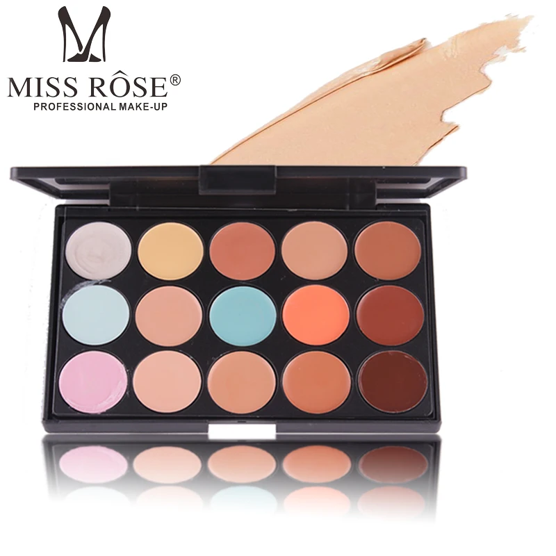 

MISS ROSE New Fashion Professional Makeup 15 Colors Concealer Cream Waterproof Spot Dark Eye Circle