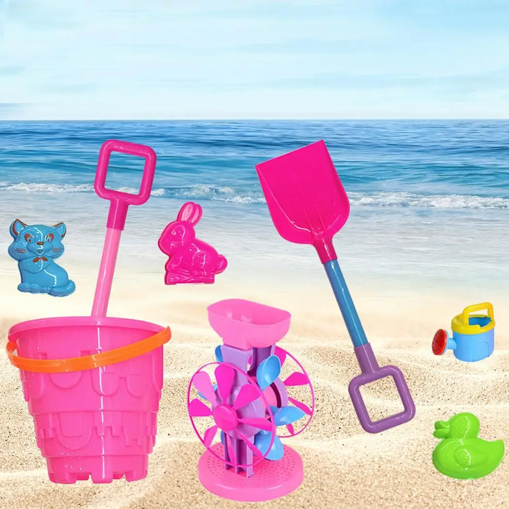 8 шт Детские игрушки для пляжа лопата ковша как на картинке дети открытый игра с песком 450 г выше 3 лет набор игрушек