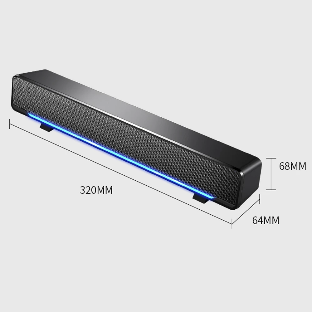 SADA V-196 USB проводной компьютерный динамик, стерео сабвуфер, музыкальный плеер, басовый объемный звук, 3,5 мм аудио вход для ПК и ноутбука