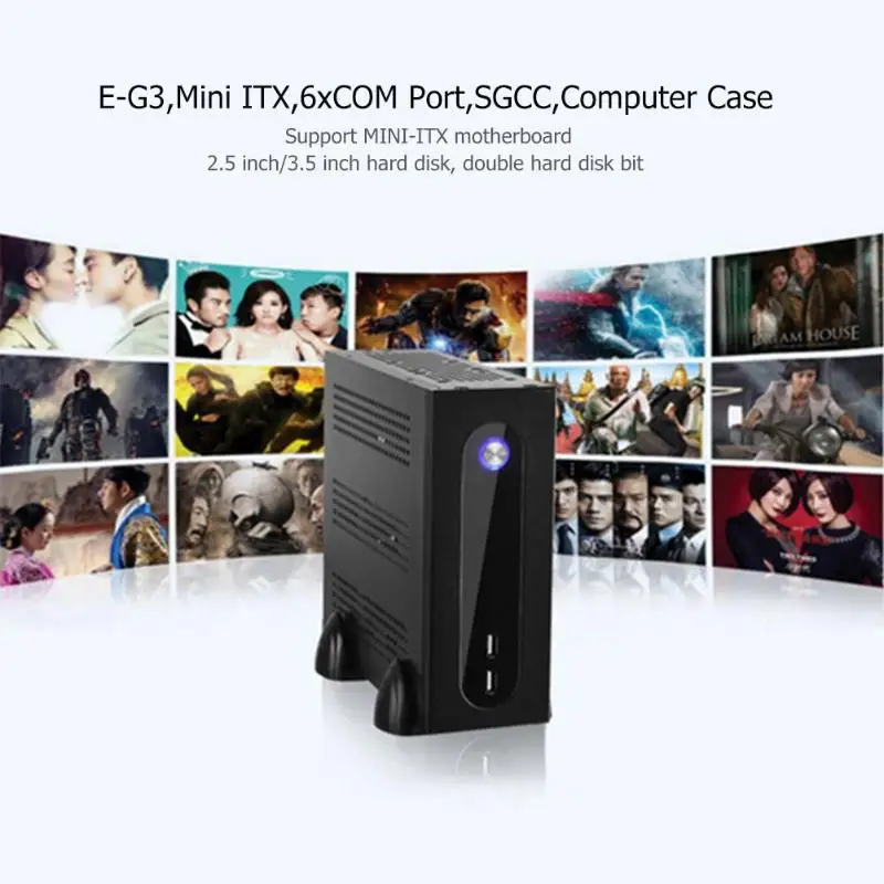 E-G3 чехол для ПК Mini ITX сервер башня 6xCOM порт встроенный SGCC чехол для компьютера PC корпус для универсальной материнской платы чехол PC E-G3 чехол для ПК Mini ITX сервер башня 6xCOM порт встроенный SGCC чехол для компьютера PC корпус для универсальной материнской платы чехол PC