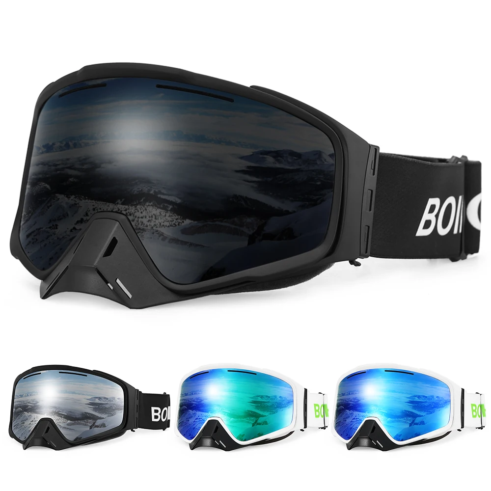 2019 Detachable UV400 Ski Goggles Men Women Anti fog Snow Skiing Goggle