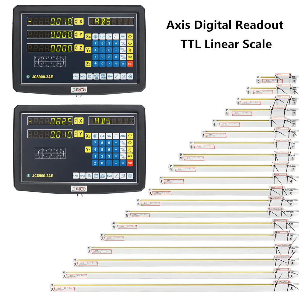

2/3 Axis Grating CNC Milling Digital Readout Display / 50-600mm Electronic Linear Scale Lathe Tool Milling Electronic Ruler