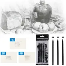 3-Pack Безлесные Графитовые карандаши набор для рисования HB 2B 4B Безлесные Угольные карандаши художественные принадлежности для рисования