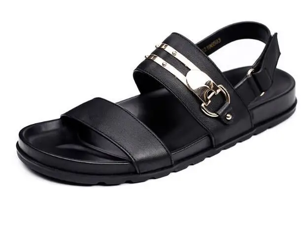Verano Hombres Ocio Vaca Tacón Cuero Gladiadores Del Dedo Sandalias Abierto Zapatos Los Plano De Pie p0qEwWa5
