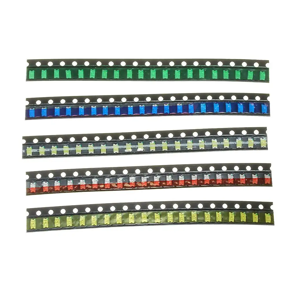 

NEW 100Pcs 5 Colors 20 Each 1206 LED Diode Assortment SMD LED Diode Kit Green/RED/White/Blue/Yellow