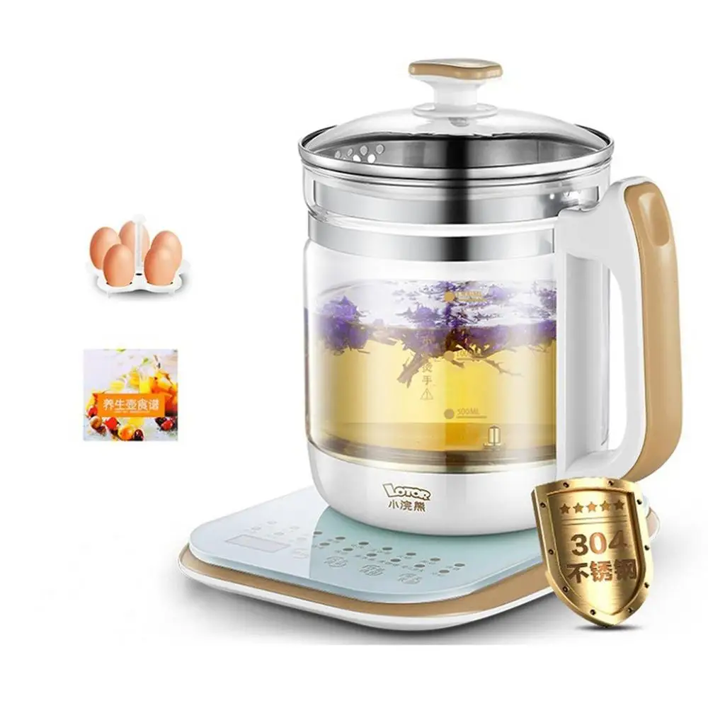 

Newest Fully Automatic Multifunction Thicken Glass Electric Kettle 1.5L 800W For 3 People Without Microporous Filte