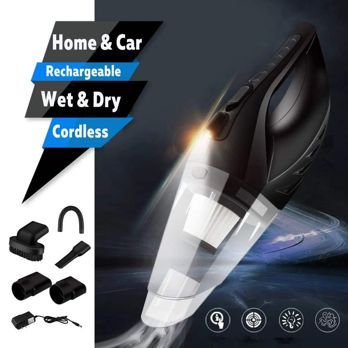 

Car Vacuum Cleaner 120W Portable Handheld Vacuum Cleaner Wet and Dry Dual Use Car Vacuum Aspirateur 12V