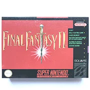 

Final Fantasy II game cartridge with box for ntsc console