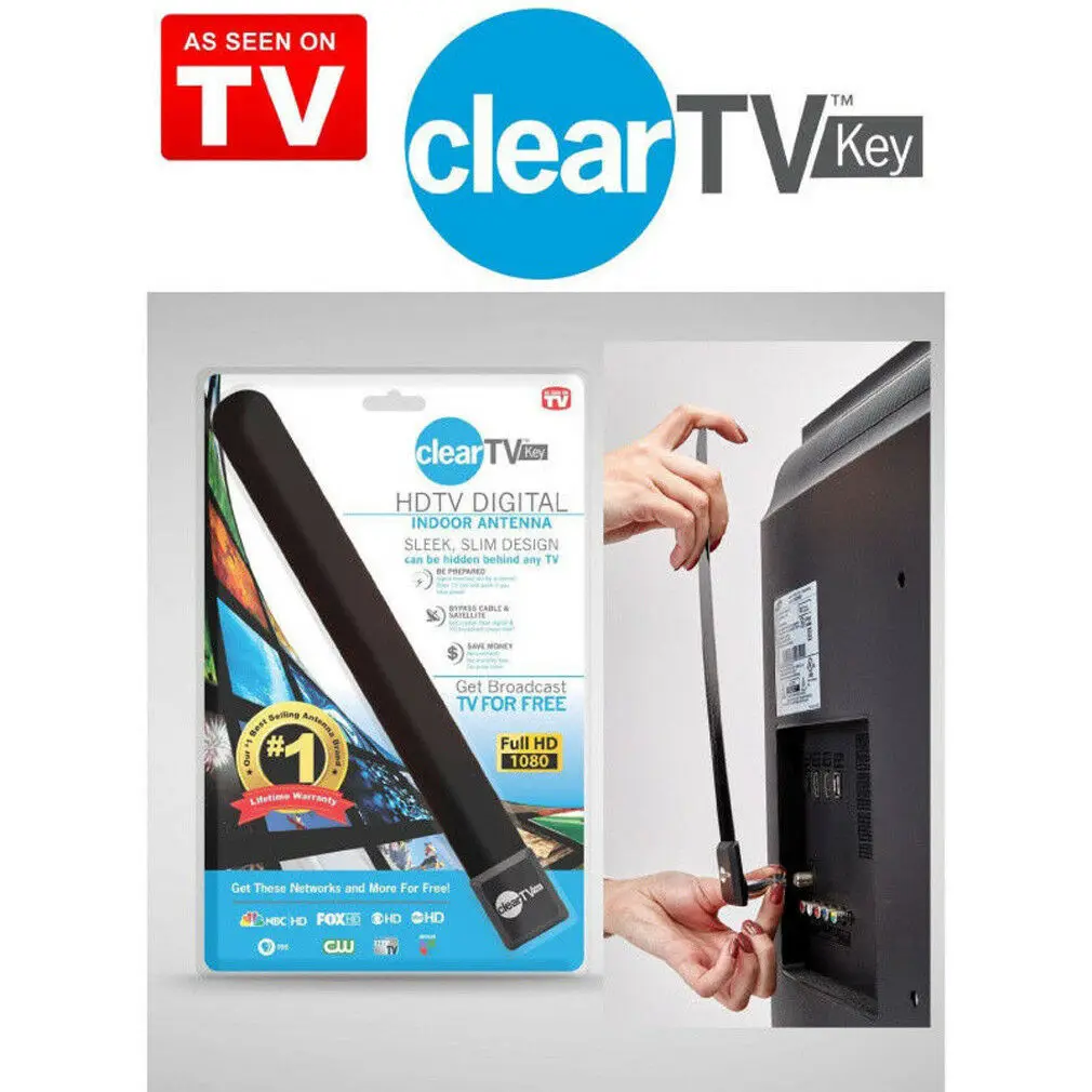 Мини прозрачный ТВ ключ HD tv 100 бесплатно цифровая антенна для использования в