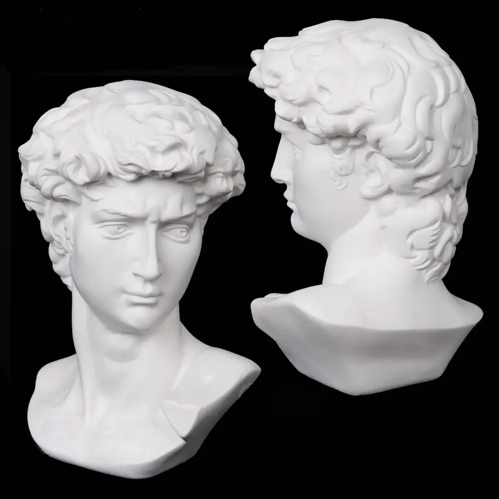 

Vintage 15cm David plaster Silicone mold Ancient Greek mythology figure art sketch art model Candles Cement clay mold home decor