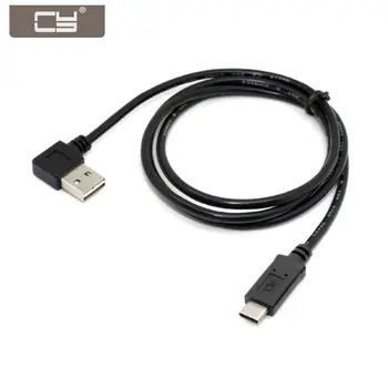 

CYSM Reversible USB 3.1 Type C USB-C to USB 2.0 Left & Right 90 Degree Angled Data Cable for Laptop & Tablet & Cell Phone 1m