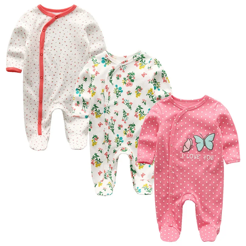 Одежда для девочек 2/3 шт., одежда для маленьких девочек, одежда с длинными рукавами для маленьких мальчиков 0-12 месяцев, хлопковый Детский боди для новорожденных, Ropa de Bebe