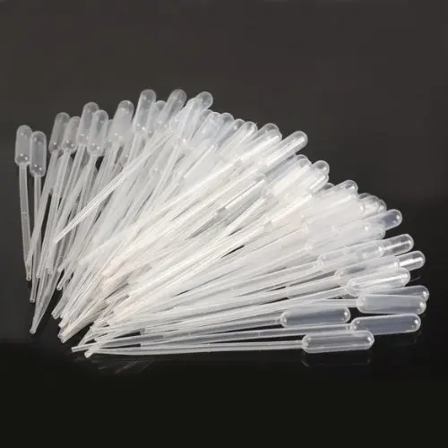 

100PCS Transparent Graduated Pipettes Dropper Polyethylene 0.5ml for Lab Experiment Supplies Disposable Safe Plastic Pipettes