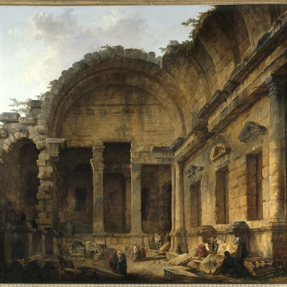 3866 Hubert Robert (1733-1808) French School Poster Print (24 x 18) | Дом и сад