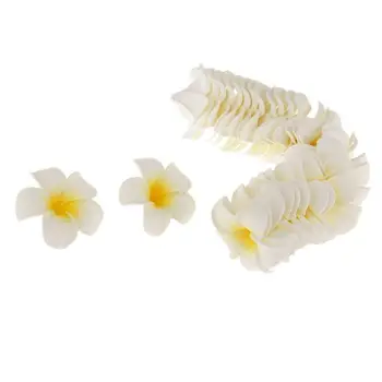 

100pcs Frangipani Hawaii Flower Head Foam Decor for Wedding Craft Style Flowers Hawaii ennes (5cm)