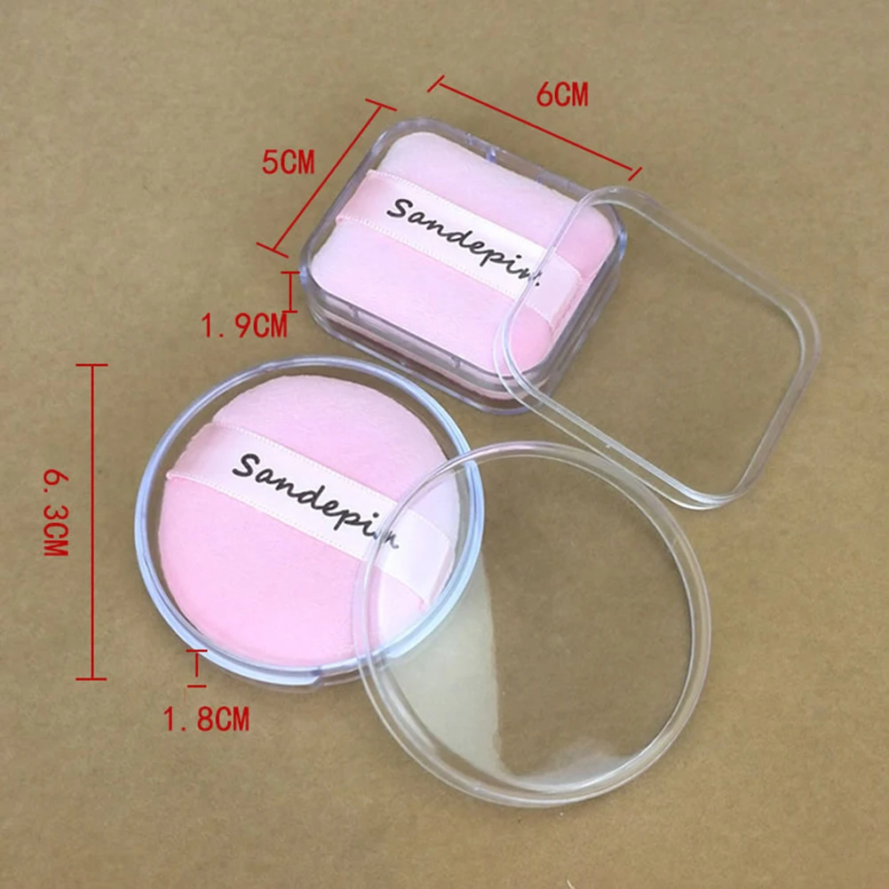 1 шт. мини Прозрачный квадратный Круглый Макияж Косметический спонж коробка BB крем порошок чехол для хранения макияж держатель Красота Инструменты подарки