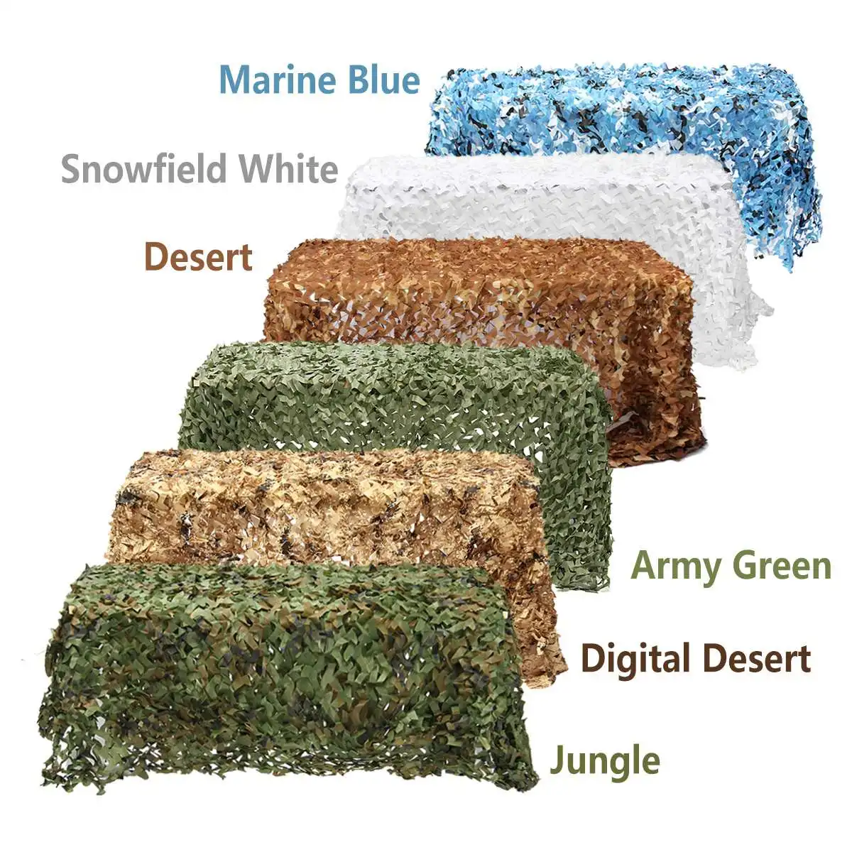 

3x3Ft Camouflage Camo Army Net Woodland Leaves Netting Cover Camping Hunting