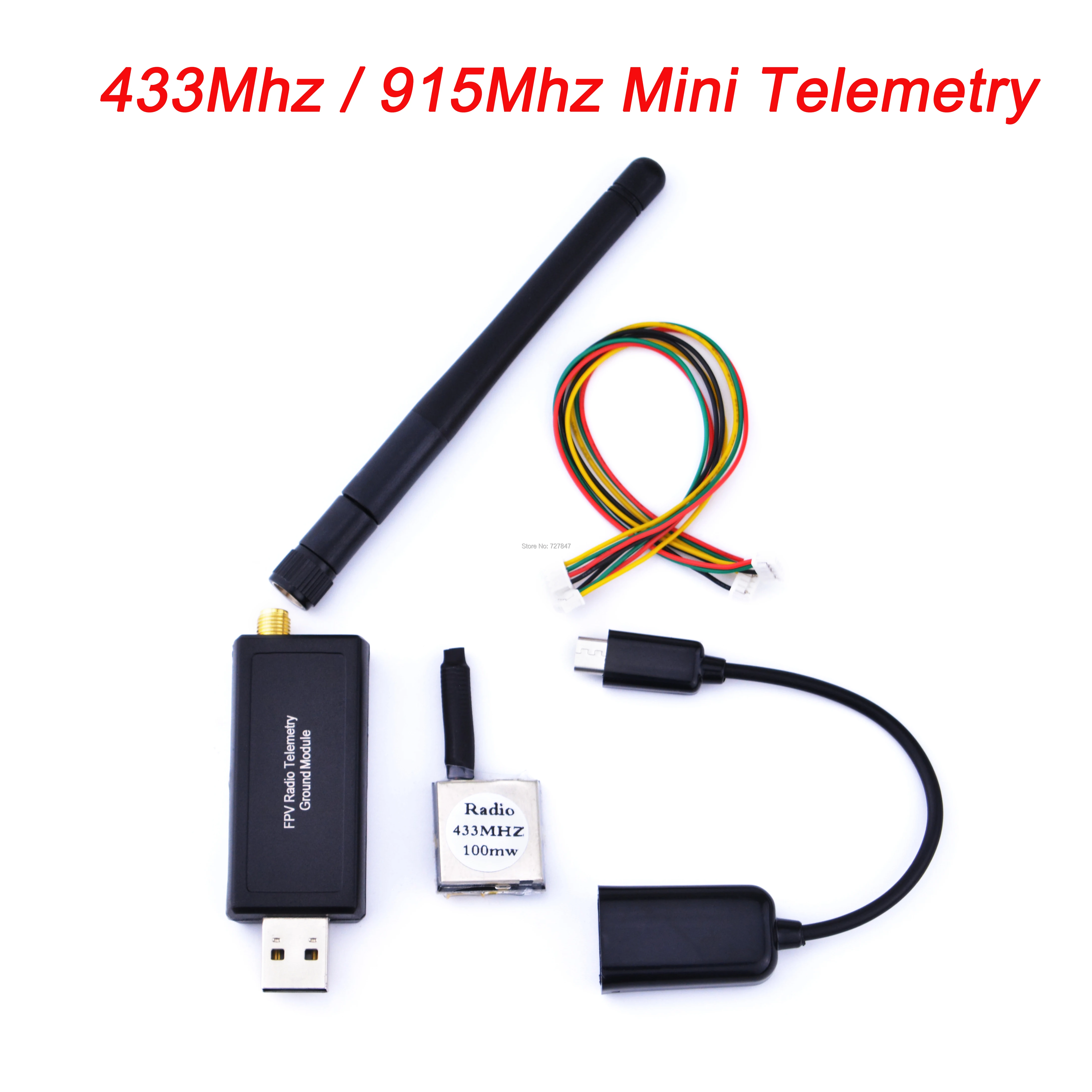 

Mini Telemetry 915Mhz 915 / 433Mhz 433 Module 100mw Radio Kit with OTG cable For APM Pixhawk FPV RC Racing Drone Quadcopter