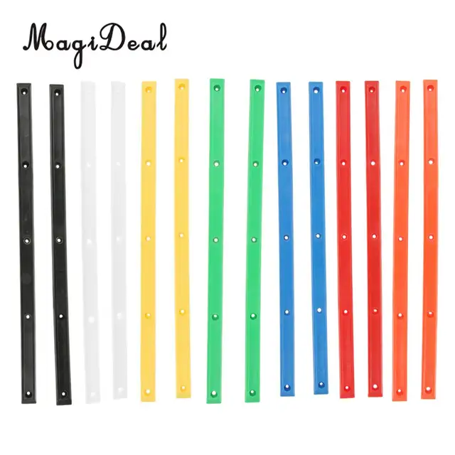US $5.12 MagiDeal 1 Pair Longboard Skateboard Rails Edge Protect With 10 Mounting Screws Outdoor Sports Part
