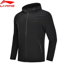 Li-Ning Мужская серия WADE спортивное пальто ветровка с капюшоном ветрозащитная Удобная подкладка спортивный Тренч с капюшоном AFDN401 MWF374